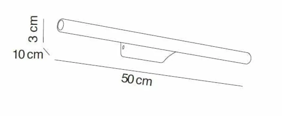 Apliq.Led Pared 500 Mm Redondo – Cromo Modelo Apliques – 7666002 – Manillons Torrent