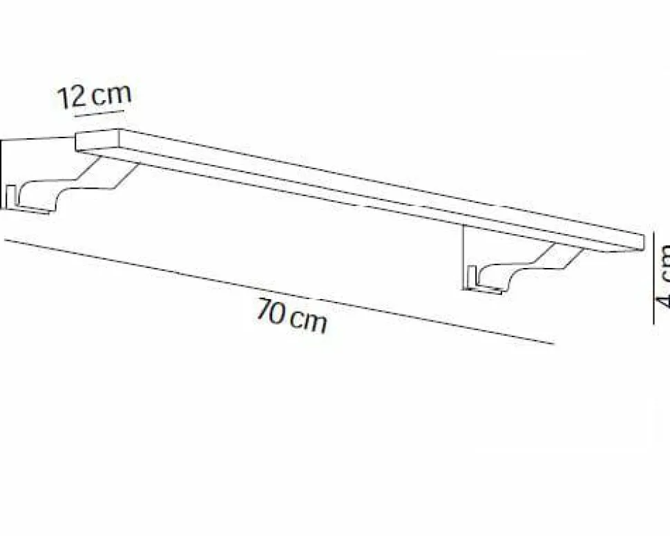 Aplique Led 700Mm Cuadrado. – Cromo Modelo Apliques – 7649002 – Manillons Torrent