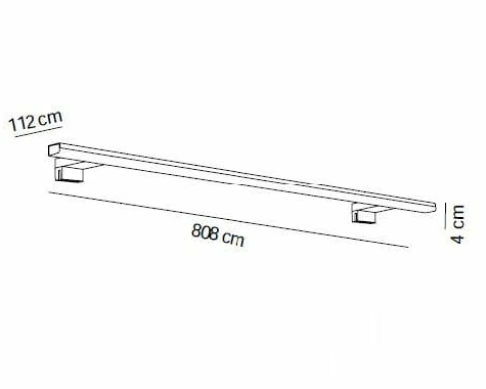 Aplique Led 808 Mm Rect. – Cromo Modelo Apliques – 7661002 – Manillons Torrent