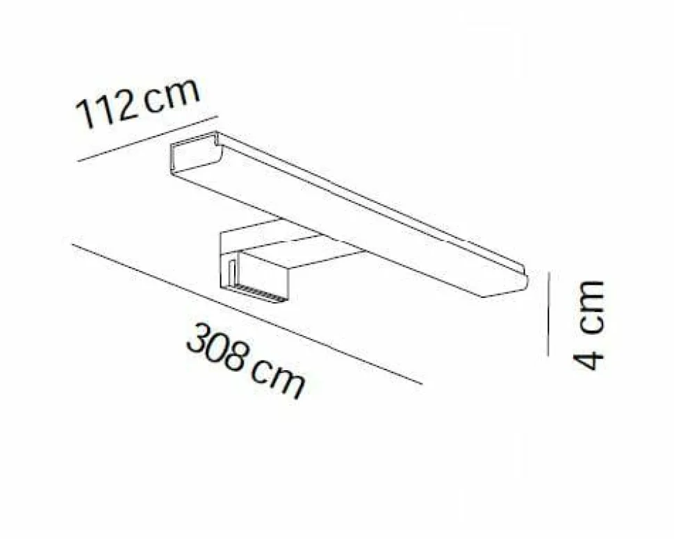 Aplique Led 308 Mm Rect. – Cromo Modelo Apliques – 7659002 – Manillons Torrent
