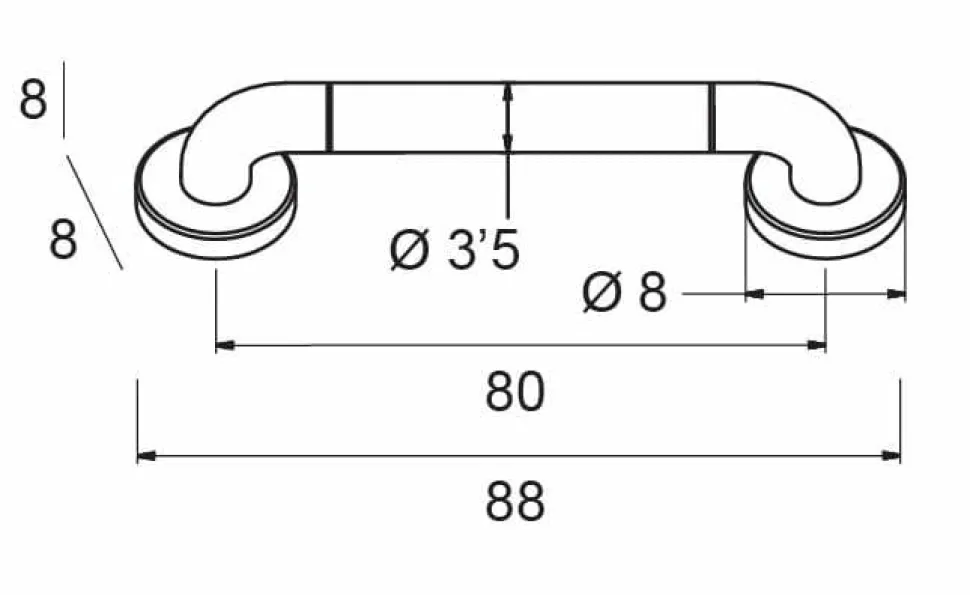 Asa Sujecion 800Mm – Blanco Modelo Combis – 1859075 – Manillons Torrent