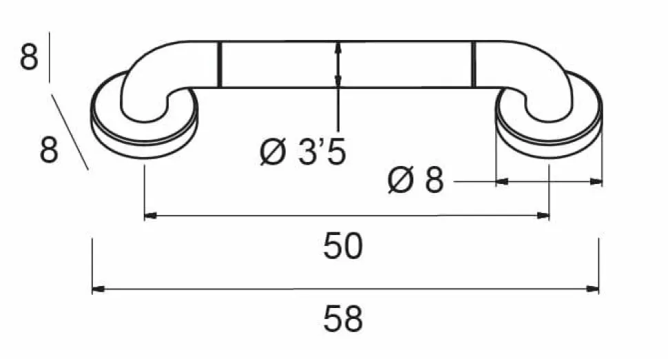 Asa Sujecion 500Mm – Blanco Modelo Combis – 1856075 – Manillons Torrent