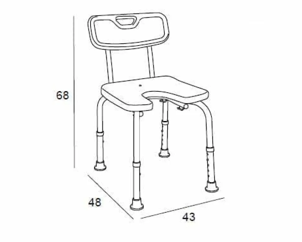 Asiento Ducha Aluminio – Pulido Mate Modelo Combis – 1941054 – Manillons Torrent