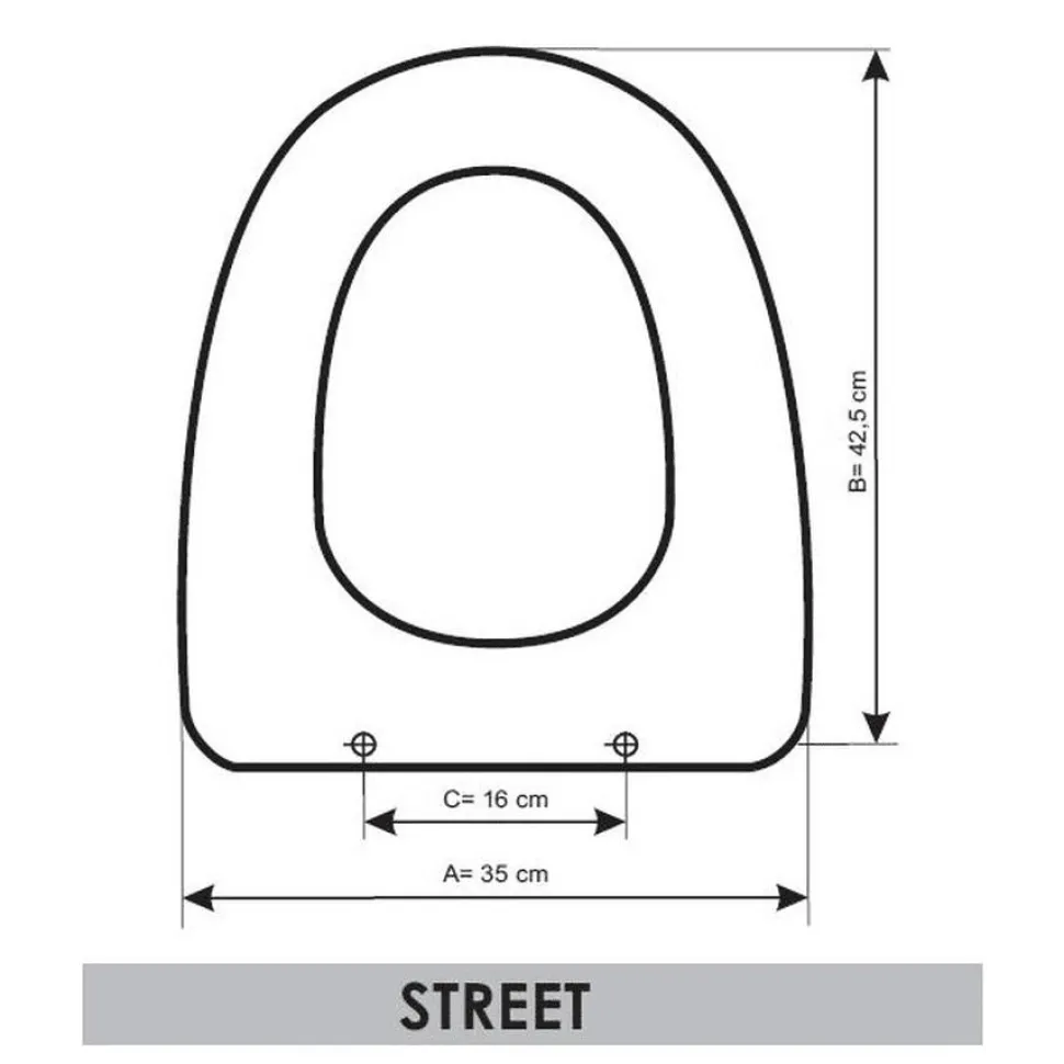 Asiento Para Inodoro – Street – Gala – G5127201 Fija / G5127501 Amortiguada