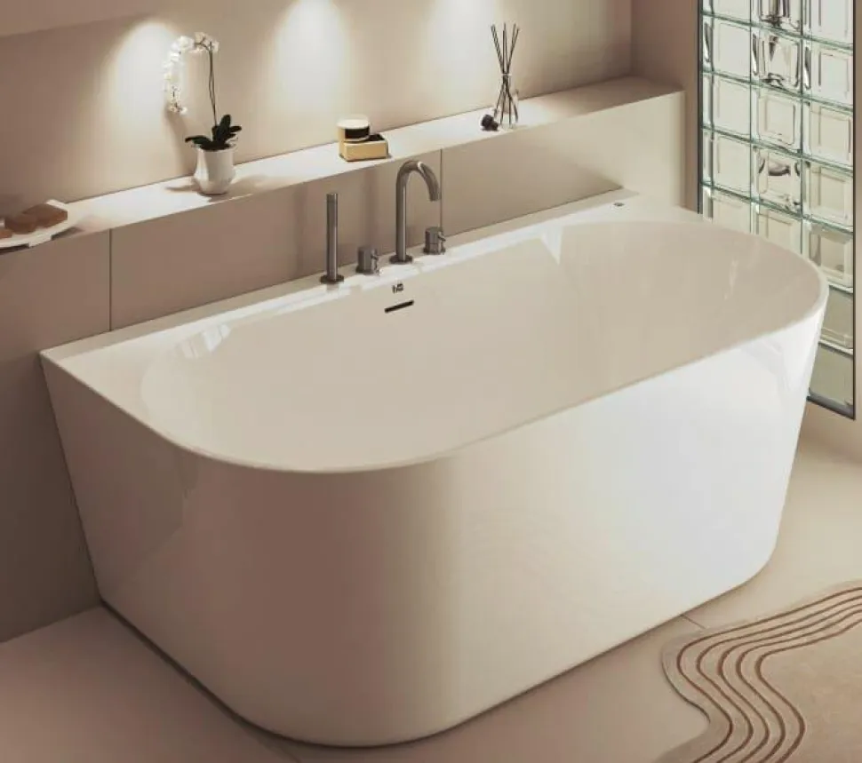 Bañera Acrilica Exenta Adosada A Pared Con Faldón – Taris – Baños 10