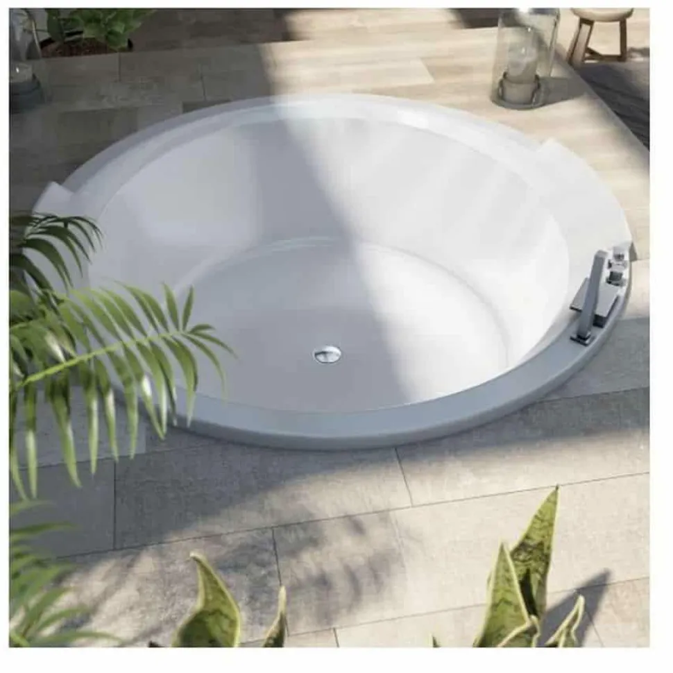 Bañera De Exterior Encastrada Acrilica Ø 170 Cm – Clay – Baños10