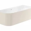 Bañera De STONEX® Beige De Esquina Asimétrica Derecha Con Desagüe Click-clack Y Sifón 1800 X 800 X 590 Mm – Raina – Roca – A2486640B0