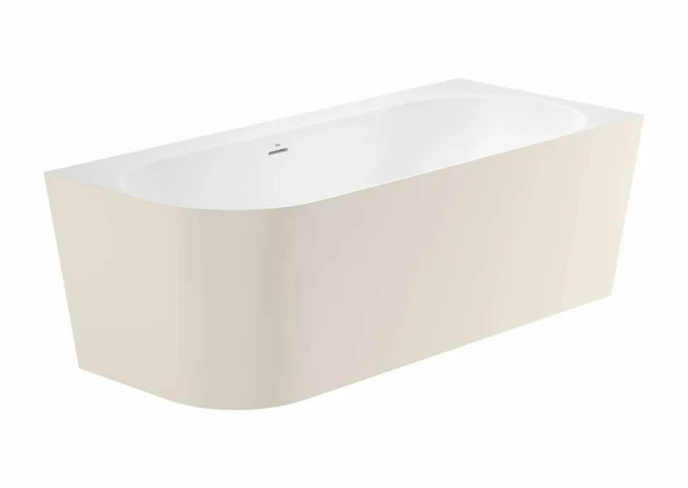 Bañera De STONEX® Beige De Esquina Asimétrica Derecha Con Desagüe Click-clack Y Sifón 1800 X 800 X 590 Mm – Raina – Roca – A2486640B0
