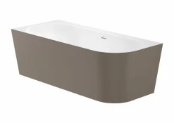 Bañera De STONEX® Café De Esquina Asimétrica Izquierda Con Desagüe Click-clack Y Sifón 1800 X 800 X 590 Mm – Raina – Roca – A2486630C0