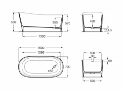 Bañera De STONEX® Ovalada Café Con Desagüe Click-clack Y Sifón – Maui – Roca – A2484990C0