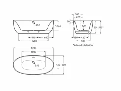Bañera De SURFEX® Oval Café Con Desagüe – Beyond – Roca – A2484650C0