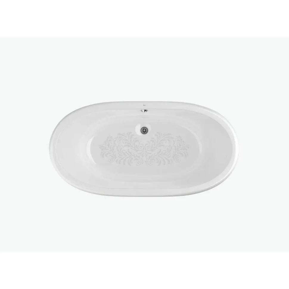 Bañera Oval De Fundición Esmaltada Con Fondo Antideslizante – Newcast – Roca