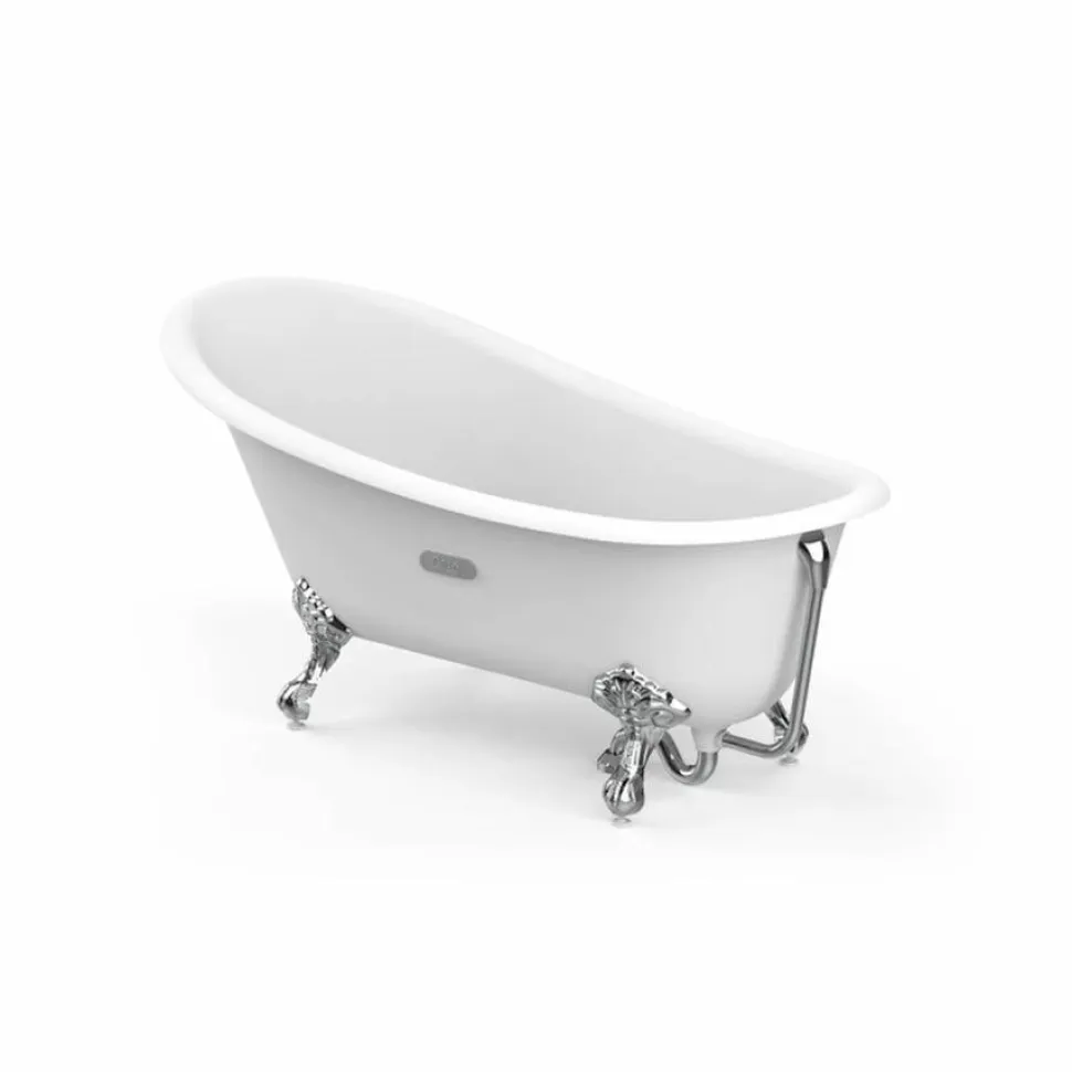 Bañera Oval De Fundición Esmaltada Con Fondo Antideslizante – Carmen – Roca