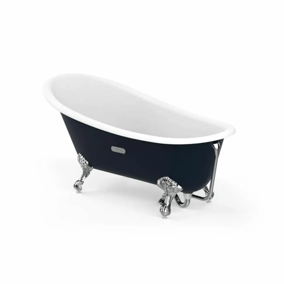 Bañera Oval De Fundición Esmaltada Con Fondo Antideslizante – Carmen – Roca