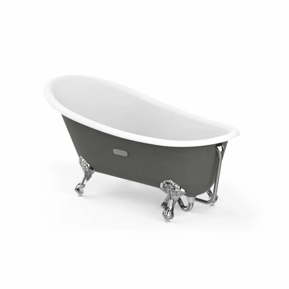 Bañera Oval De Fundición Esmaltada Con Fondo Antideslizante – Carmen – Roca