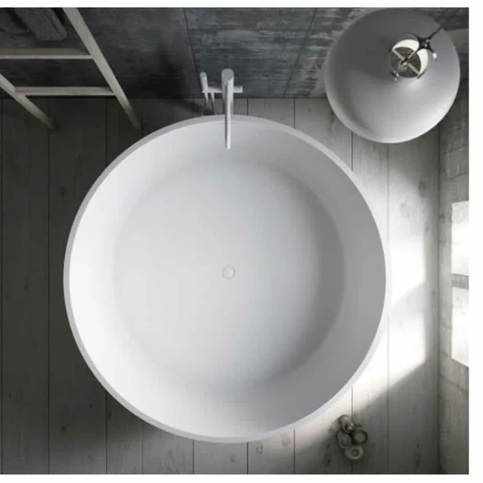 Bañera Solid Surface Exenta 150 Cm De Diametro – Aral – Baños10