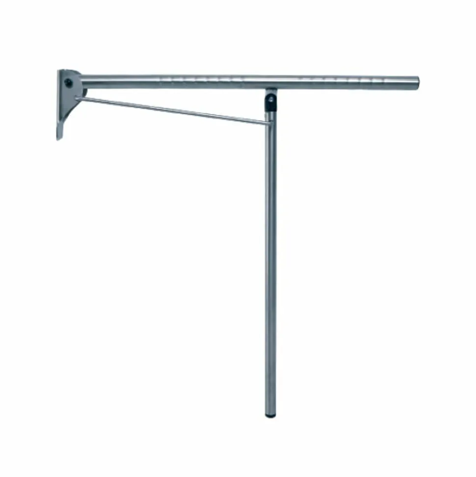 Barra De Apoyo Abatible Mural-suelo Inox Brillo – PrestoEquip – 78176