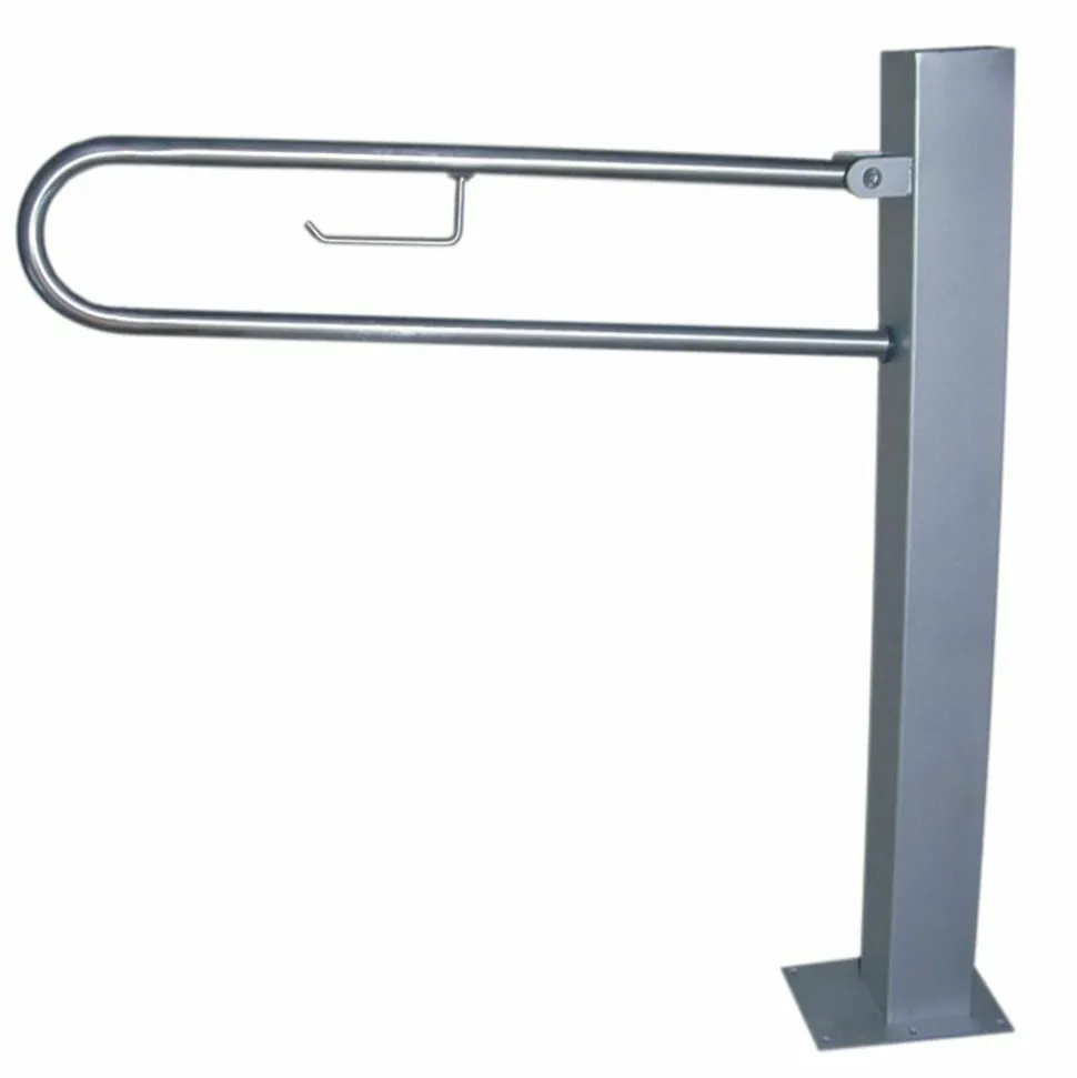 Barra De Apoyo Abatible Suelo Inox Brillo – PrestoEquip – 78175