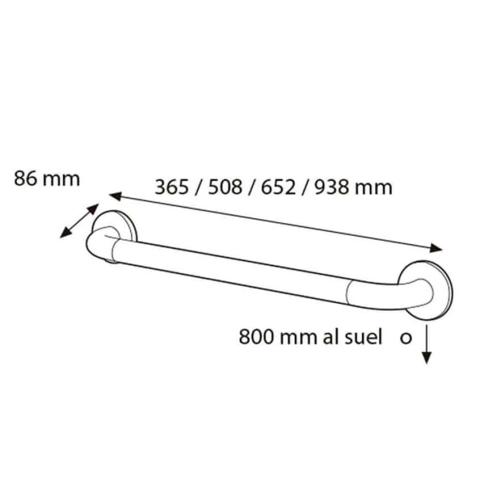 Barra De Apoyo Mural Recta 365 Mm – Prestobar 285 – PrestoEquip – 89285