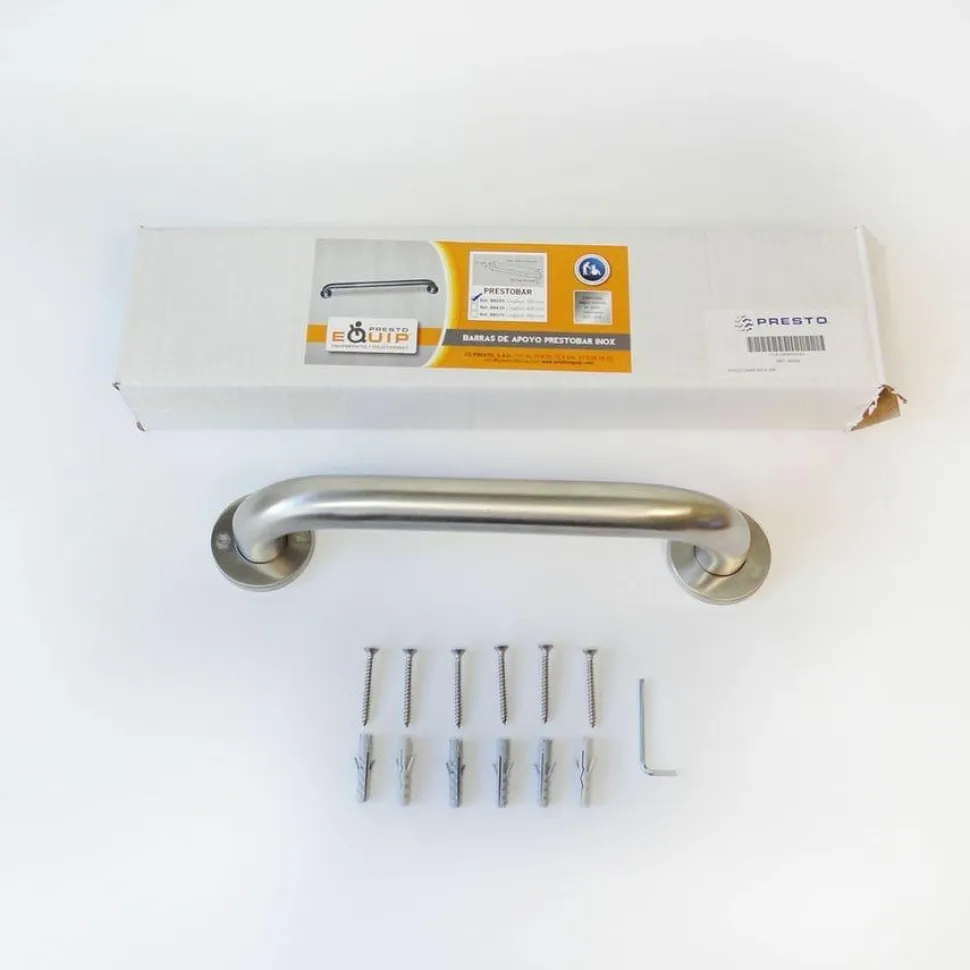 Barra De Apoyo Recta Inox Mate 300 Mm – Prestobar Inox 285 – PrestoEquip – 88285