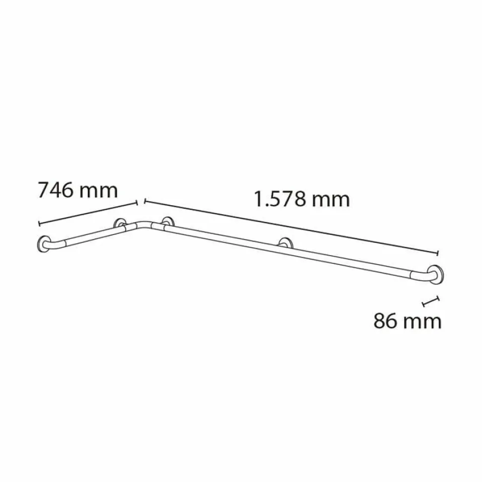 Barra De Sujeción En ángulo Para Bañeras – Prestobar 185 – PrestoEquip – 89185