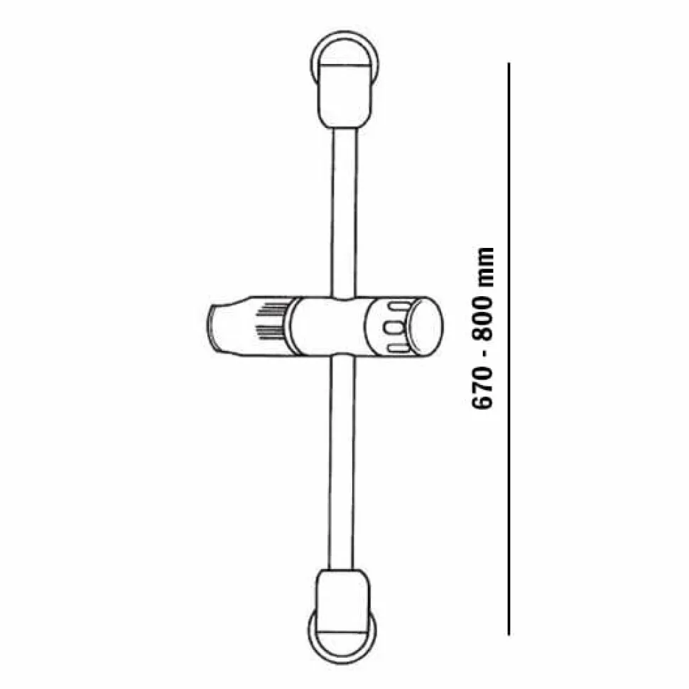 Barra Diam. 25 Long. 67 Cm Níquel – 660071 – Galindo – LuxCover