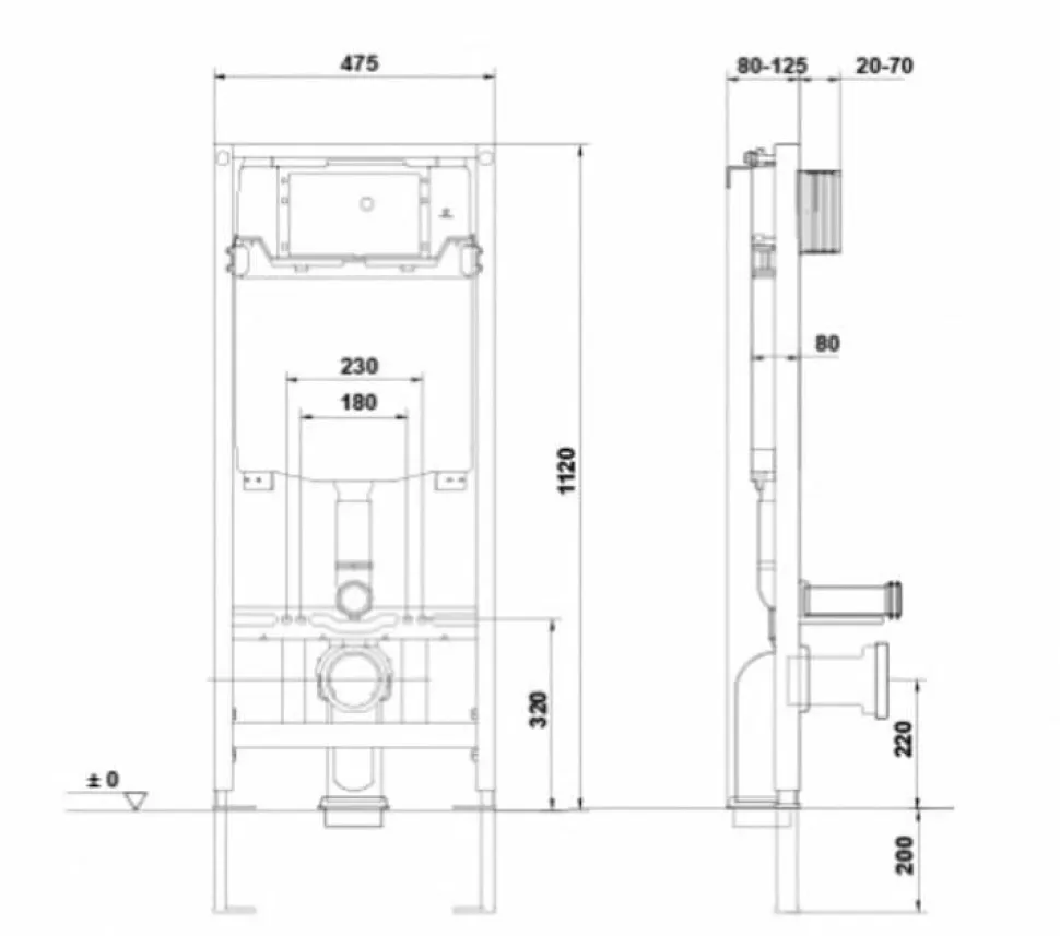 Bastidor Cisterna Empotrada Wc Full Frame – Eon – Gala – G5548300