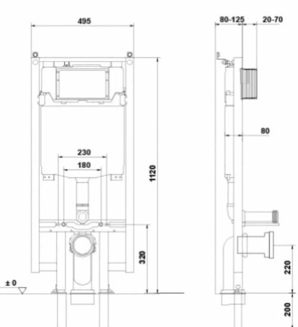 Bastidor Wc Full Frame Eon Compact – G5548000 – Gala
