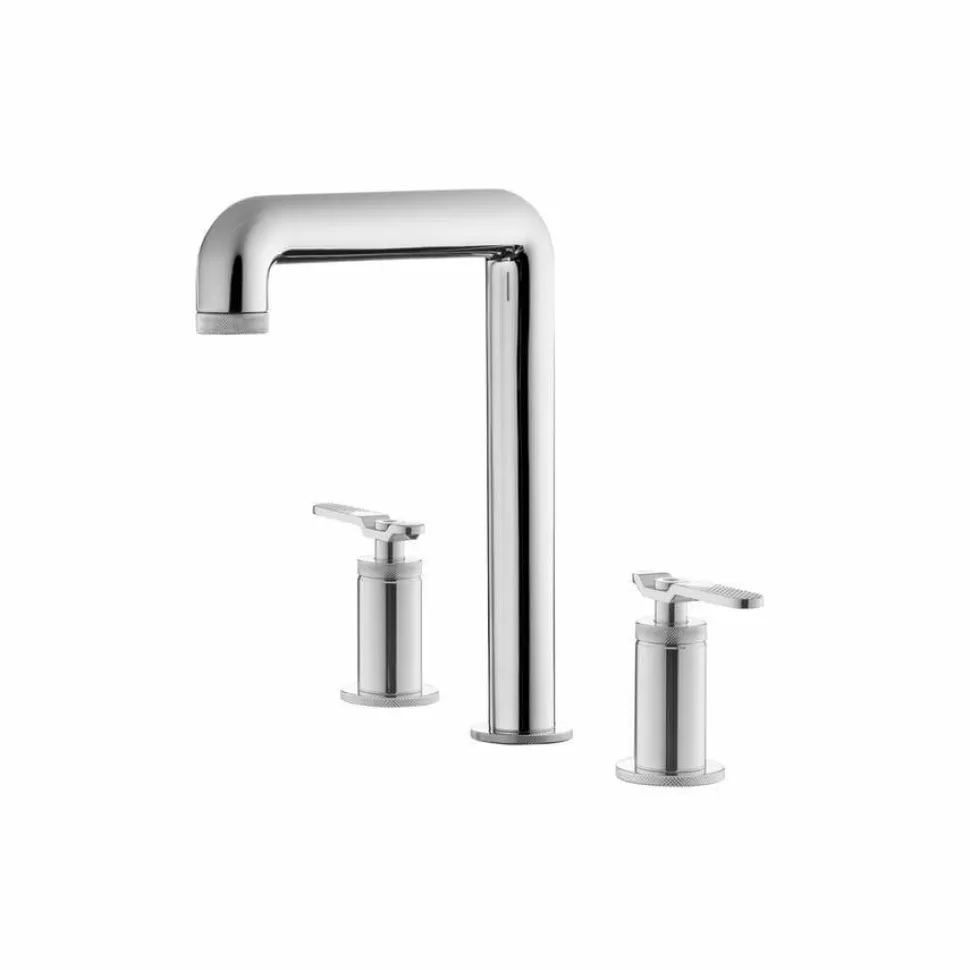 Batería Lavabo Alto Repisa Bimando Pulsador Lever Con Desagüe – Strem – 7979700 – Galindo