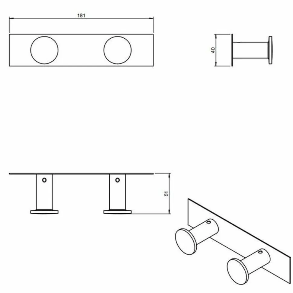 Colgador Doble – Architect – Cosmic – WJC205A0022001
