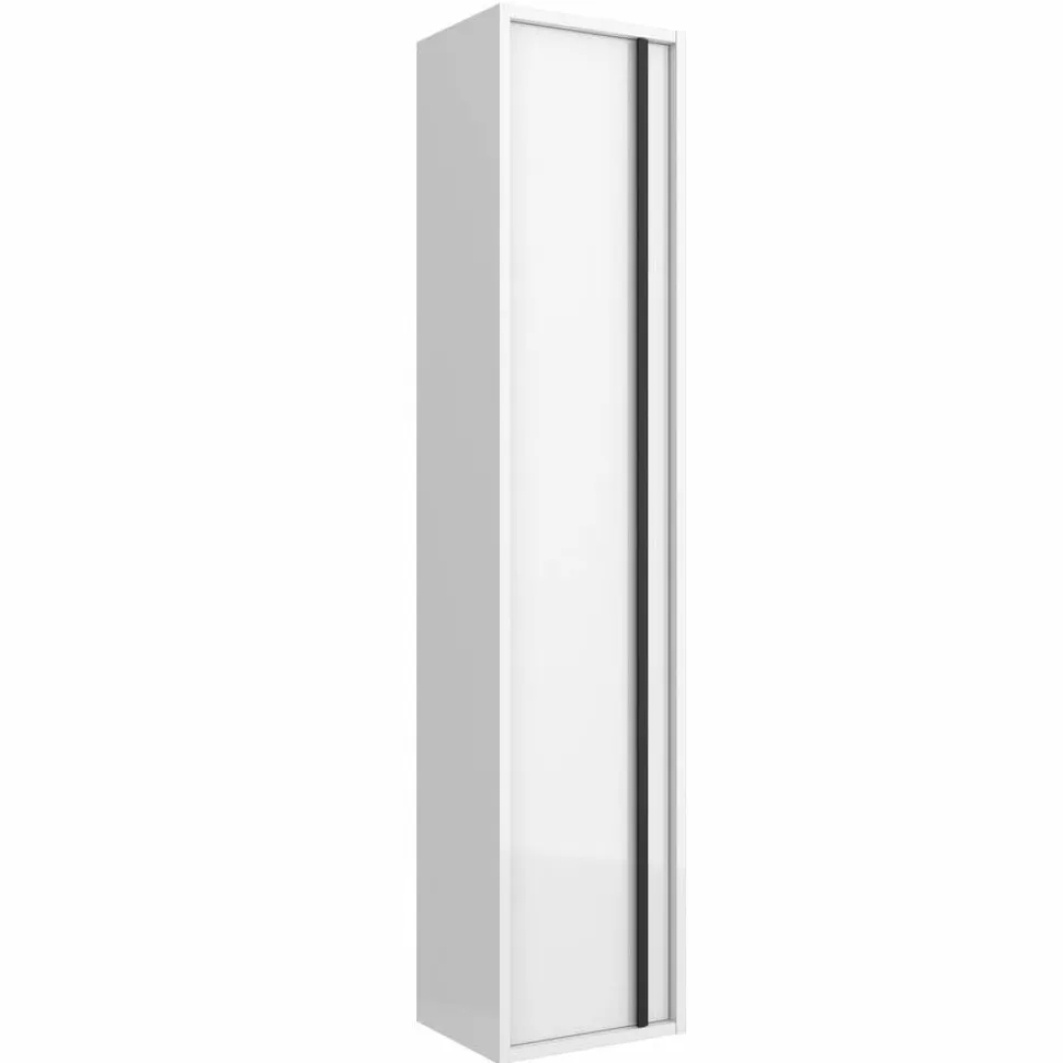 Columna Auxiliar Pilar 1 Puerta Con Cierre Amortiguado, Reversible Y Baldas De Madera. Tirador Incluido – Attila – Salgar