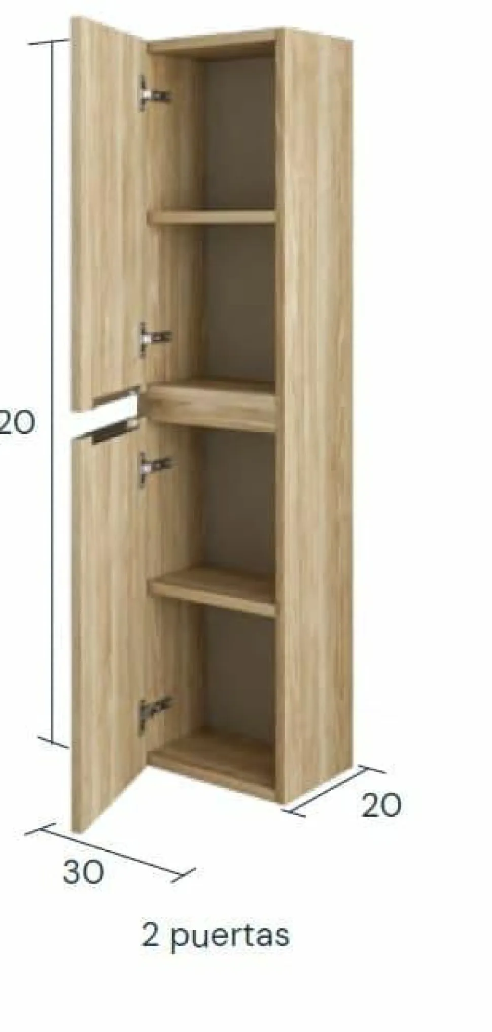 Columna Auxiliar 3 Posibilidades (Abierto, Una Puerta Pequeña O 2 Puertas Grande) – Serie Life – Baños 10