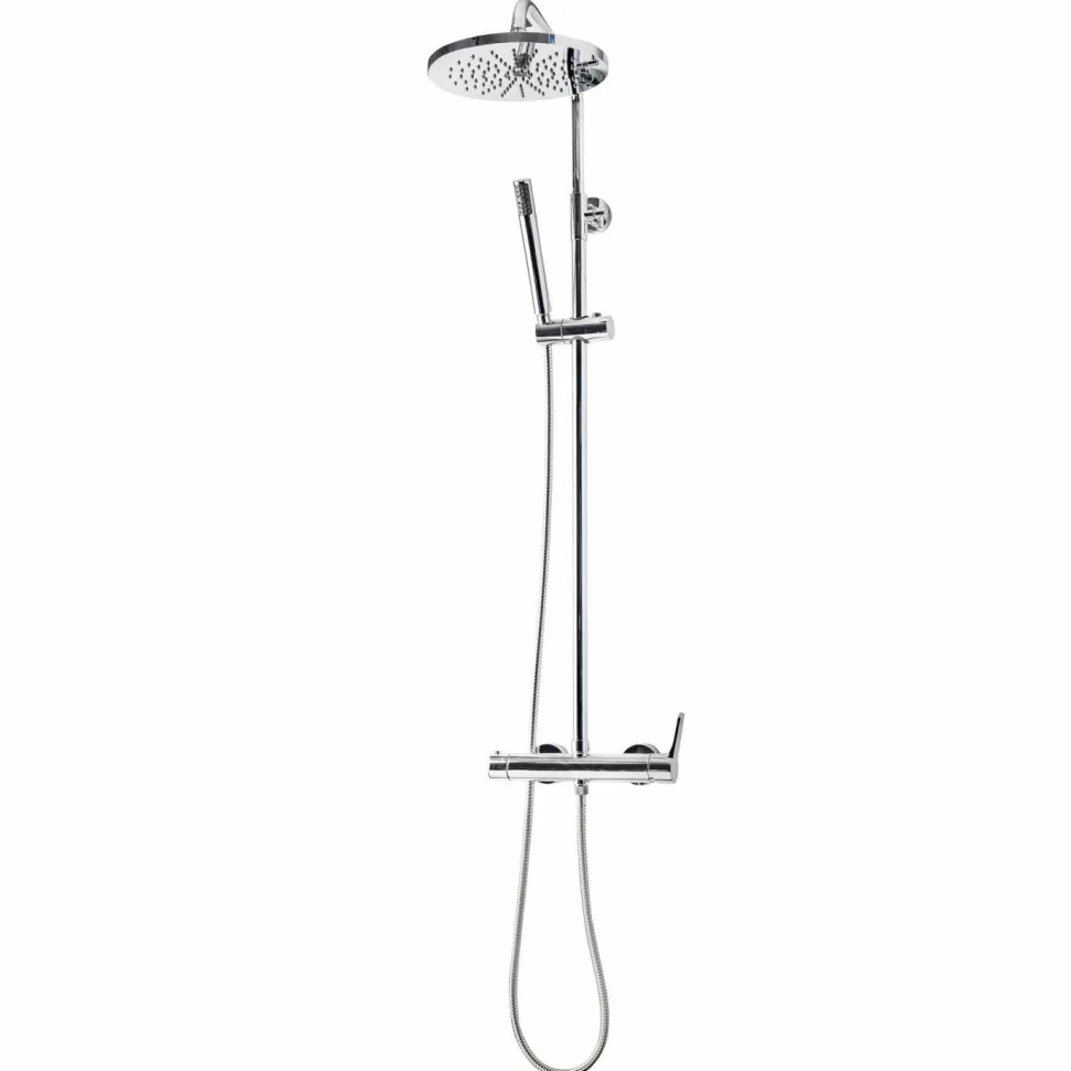 Columna De Ducha Mezcladora Cónico Rociador 250 Mm Y Flexo Pvc – 71750300 – Galindo