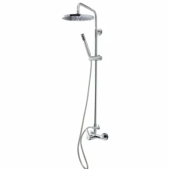 Columna De Ducha Mezcladora Cónico Negro Rociador 200 Mm Y Flexo PVC – 71750116 – Galindo – LuxCover