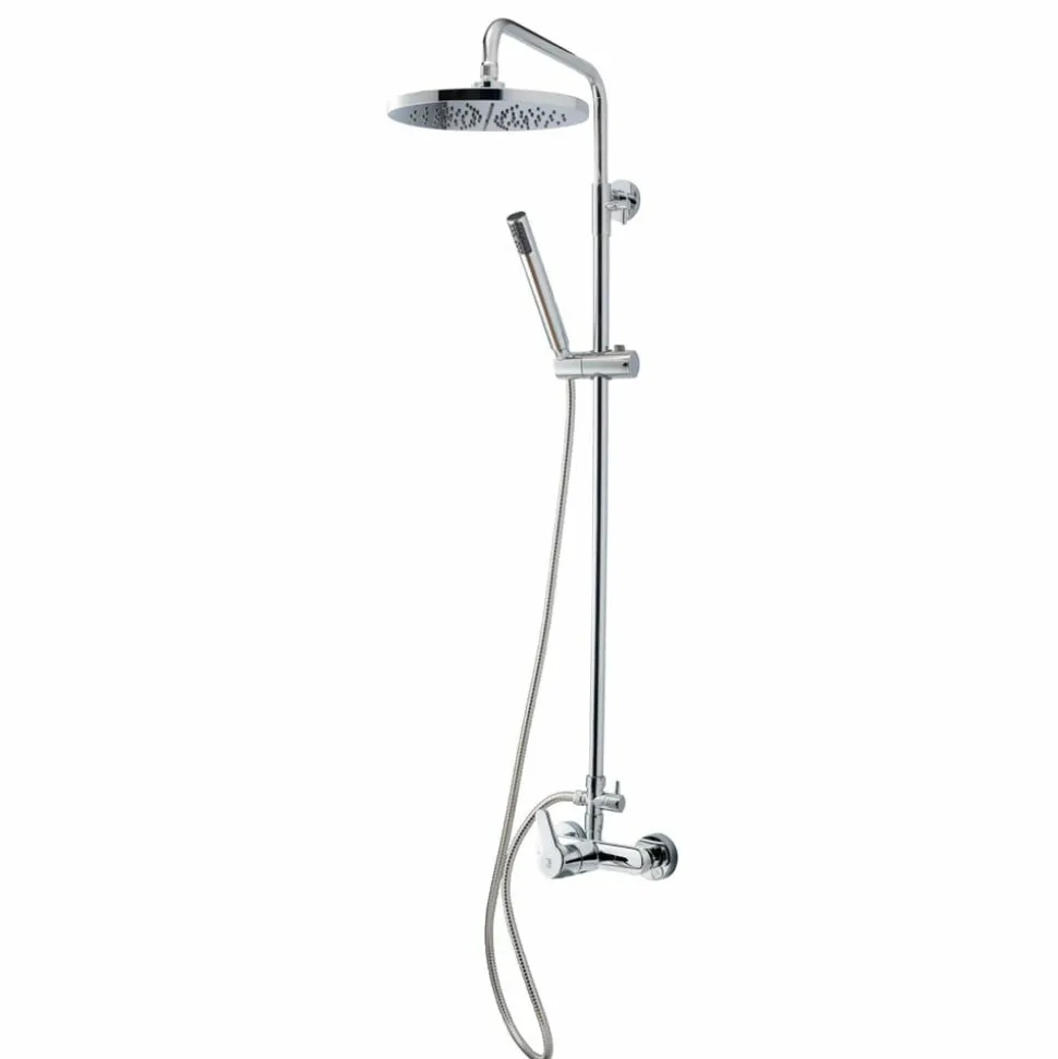 Columna De Ducha Mezcladora Cónico Rociador 200 Mm Abs Y Flexo Inox – 71750100 – Galindo
