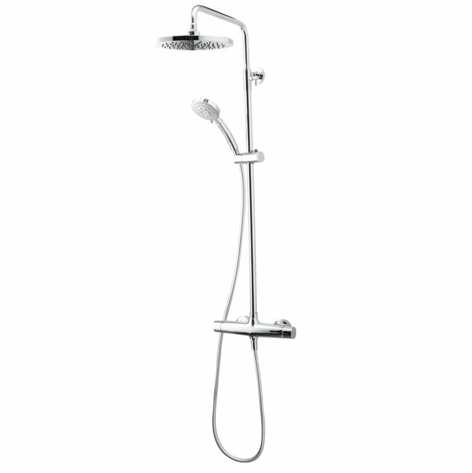 Columna De Ducha Mezcladora 250 Mm Abs, Flexo PVC Y Maneral Pysa 5 Funciones Cromo – Livra – Galindo – 49650300