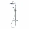 Columna De Ducha Mezcladora 250 Mm Abs, Flexo Pvc Y Maneral 5 Funciones Cromo – Nine – Galindo – 46250300