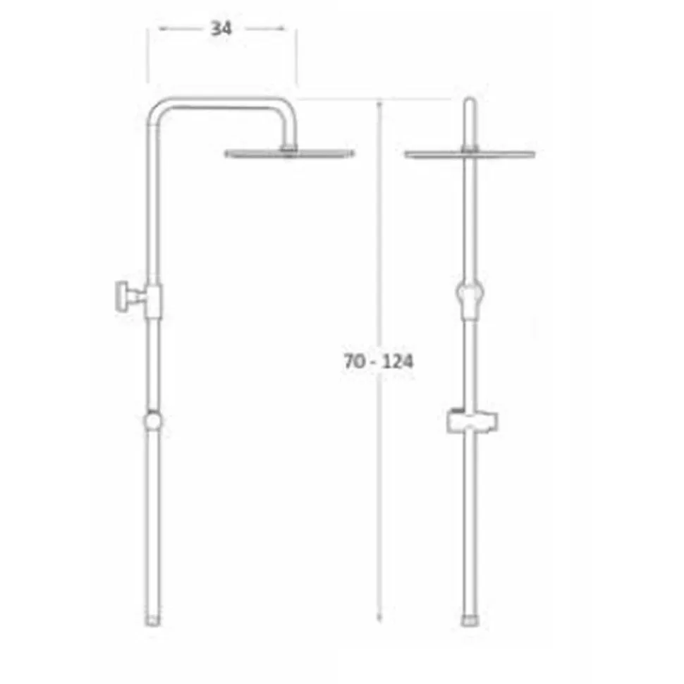Columna De Ducha Termostática Cuadrada Blanco Mate – Suprema – Aquahome