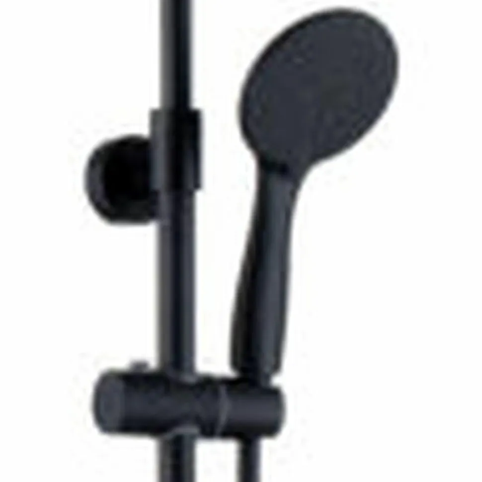 Columna De Ducha Termostática Negra Redonda – Combi – Llavisan – L125994