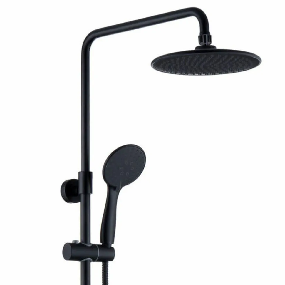 Columna De Ducha Termostática Negra Redonda – Combi – Llavisan – L125994