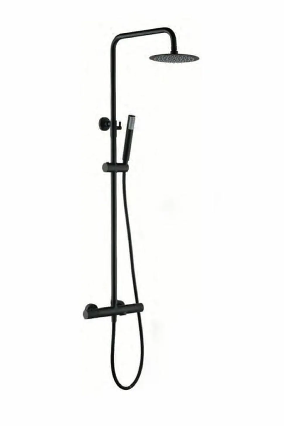 Conjunto Bañera Termostático Line Negro Mate – BTD038-B/NG – Imex