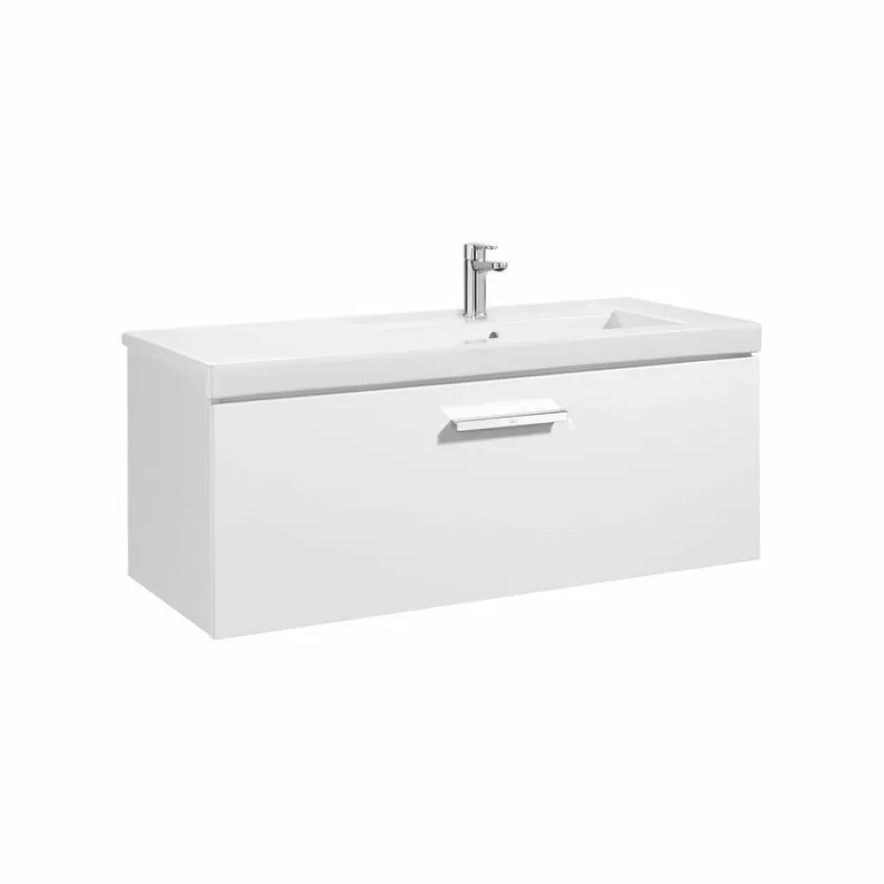 Conjunto Completo Mueble De 1 Cajón + Lavabo De 90 O 110 Cm – Prisma – Roca