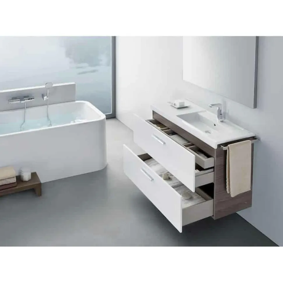 Conjunto Completo Mueble + Lavabo De 90 O 110 Cm – Prisma – Roca
