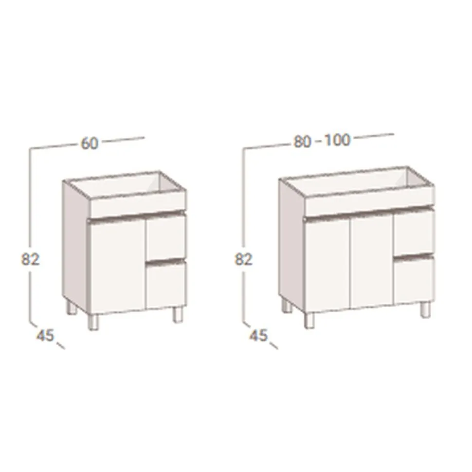 Conjunto Completo Suspendido, Lavabo Y Espejo Fondo 45 – Torvisco Group – Sil