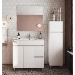 Conjunto Completo Suspendido, Lavabo Y Espejo Fondo 39 – Torvisco Group – Sil