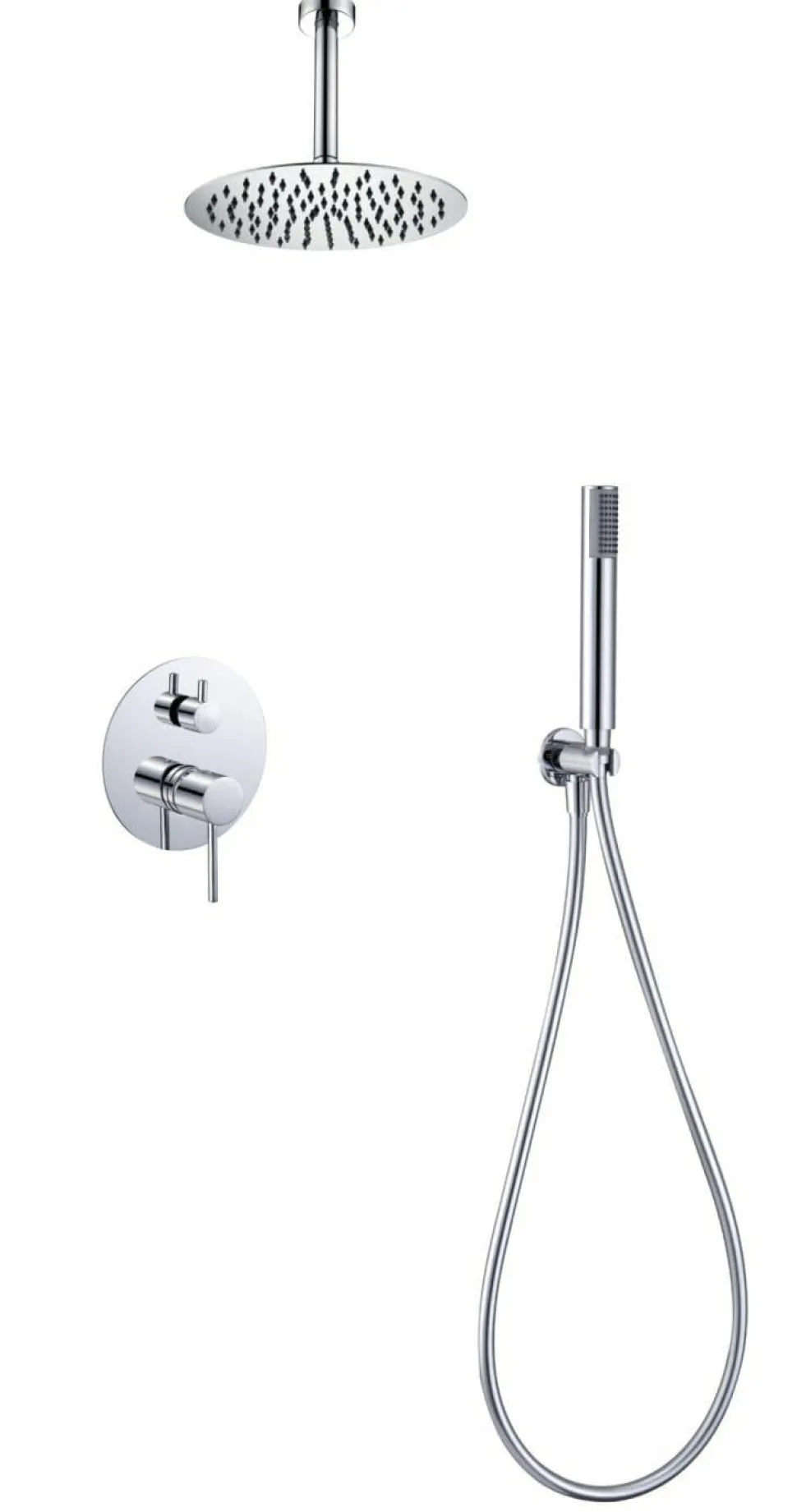 Conjunto De Ducha Monomando Empotrado Cromado Serie Tívoli – GPT039 – Imex