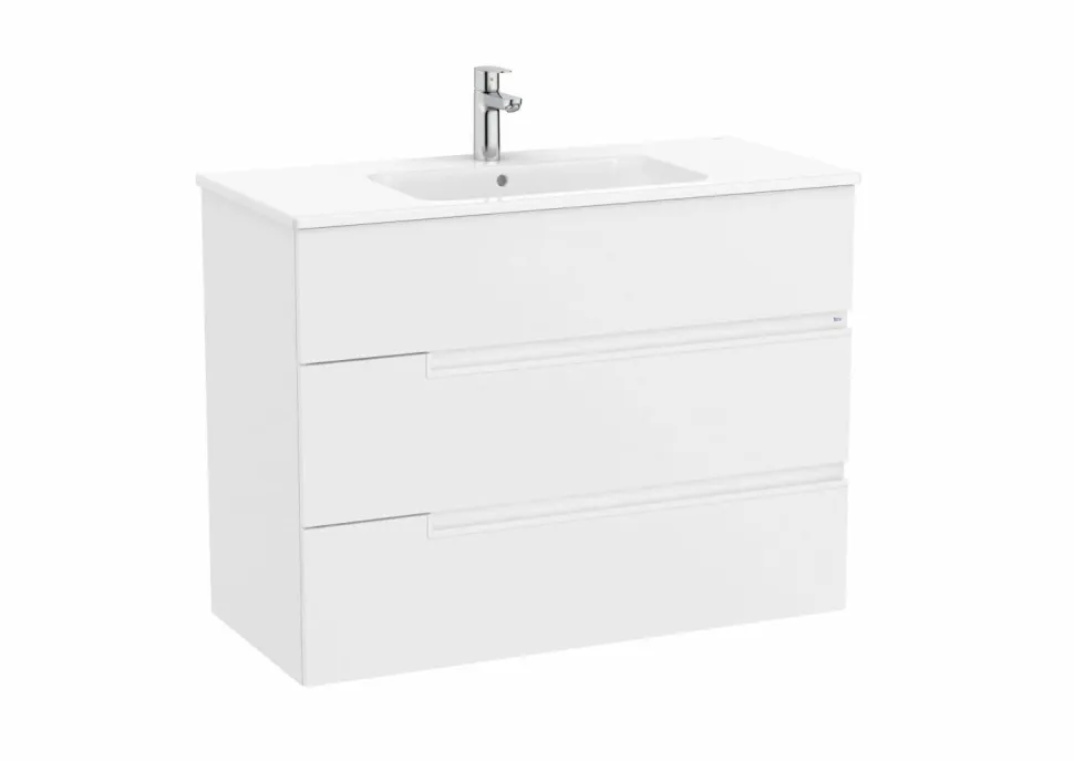 Conjunto De Mueble Base Con Tres Cajones Y Lavabo De Porcelana – Victoria-N – Roca