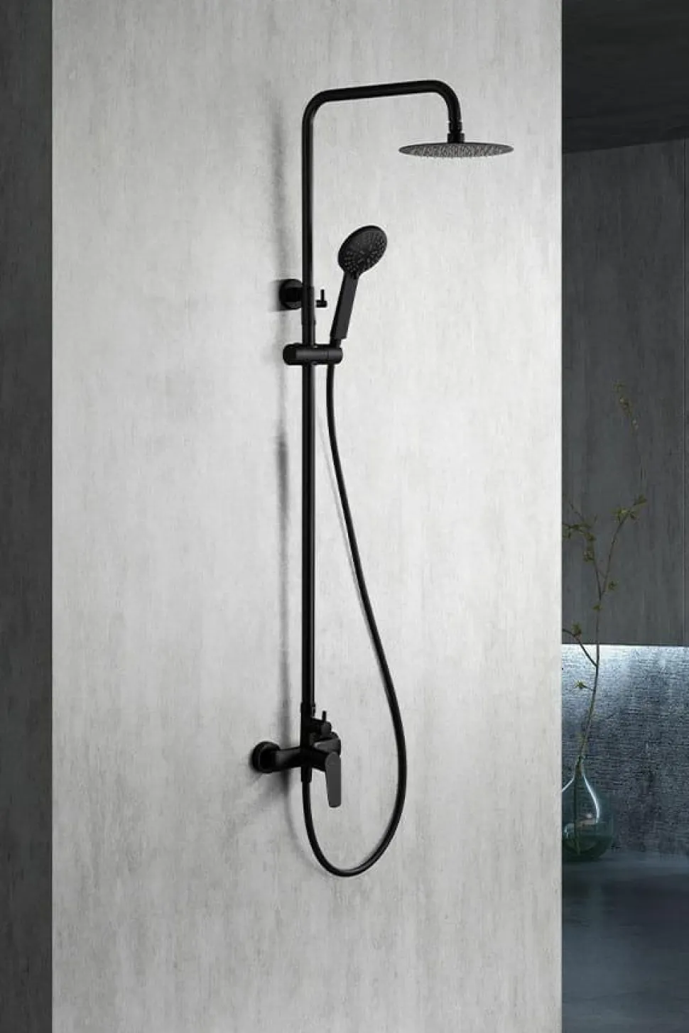 Conjunto Ducha Monomando Bélgica Negro Mate – BDZ044/NG – Imex