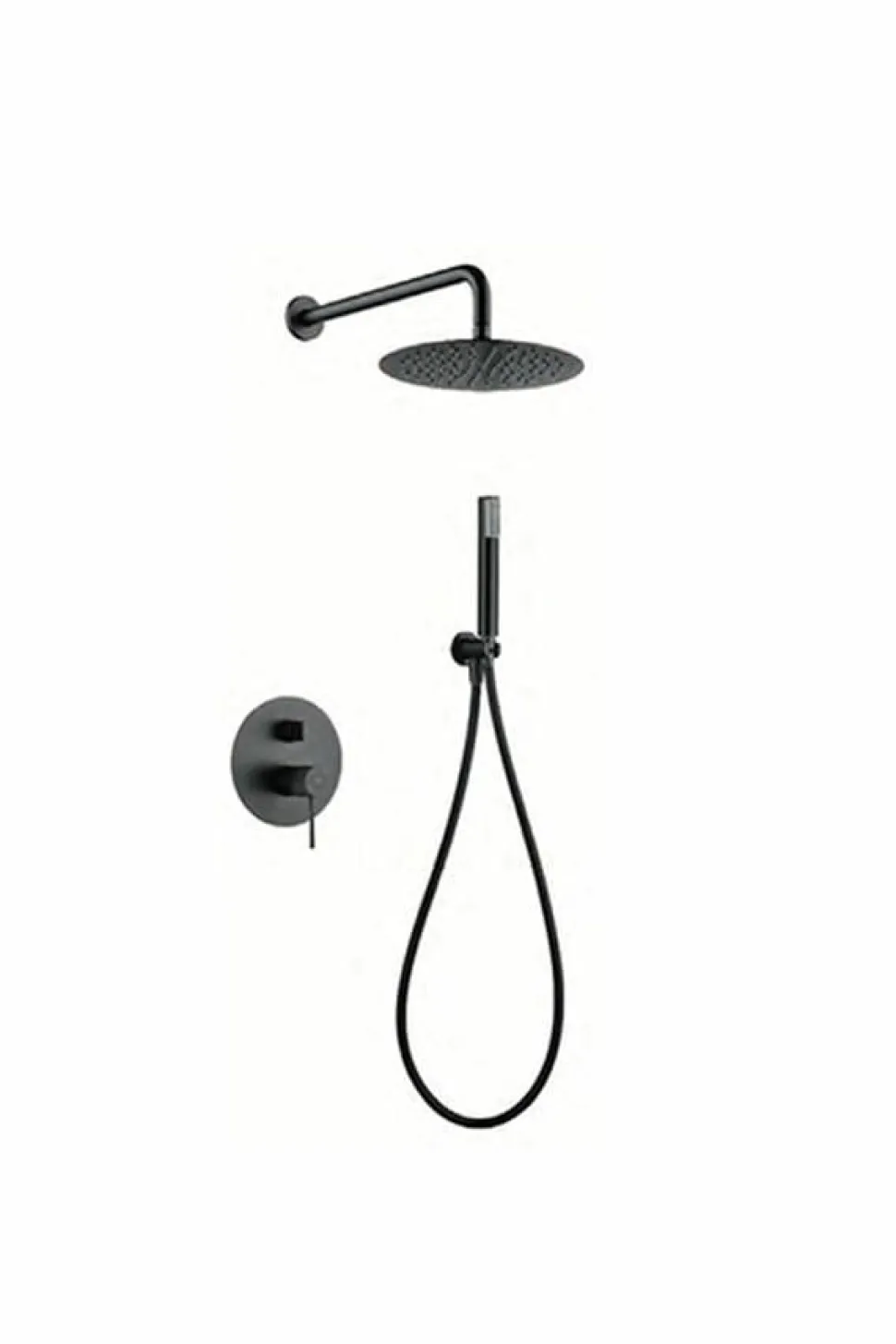 Conjunto Ducha Monomando Empotrado Line Black Gun – GPD038/BGM – Imex