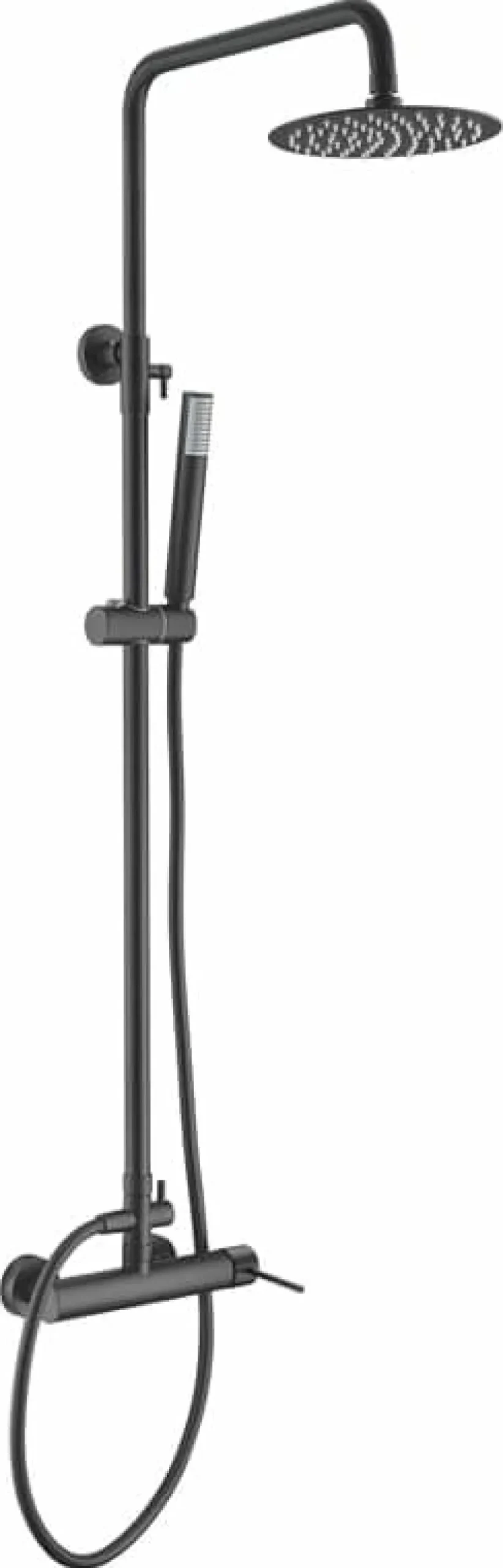 Conjunto Ducha Monomando Milos Stick Negro Mate – BDYS045/NG – Imex